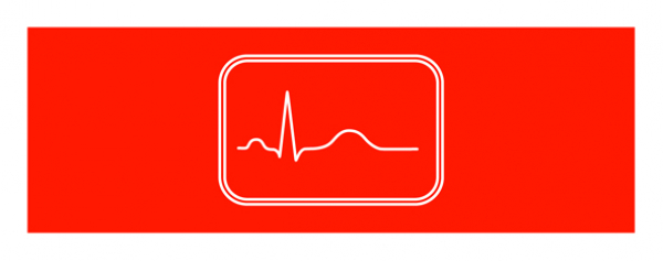 Aufkleber "EKG"