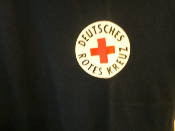 T-Shirt blau mit DRK-Rundlogo - Größe XL